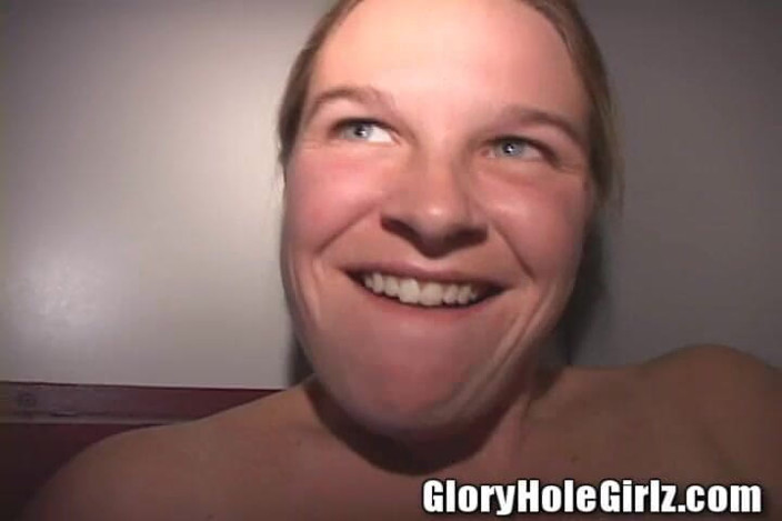 Glory Hole Girlz: Horny Cock Suck Blonde Eats Sperm Glory Hole Whore Happy...