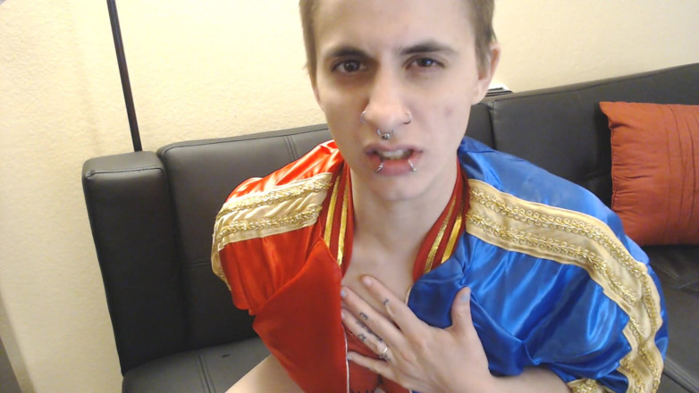 Abby Anna: Harley Quinn, burping, taquinage