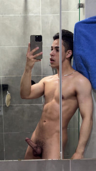 Touching My Cock Before Take a Shower