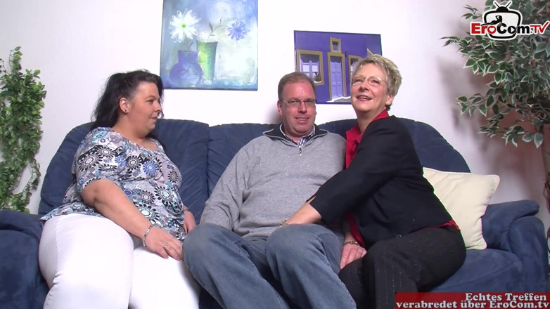 EroCom: Husband fucks with two mature fat German housewives in threesome