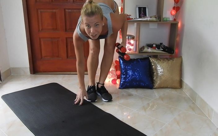 MissAnja_FH: Tiny Xtremely Pilates tanga negru transpirat