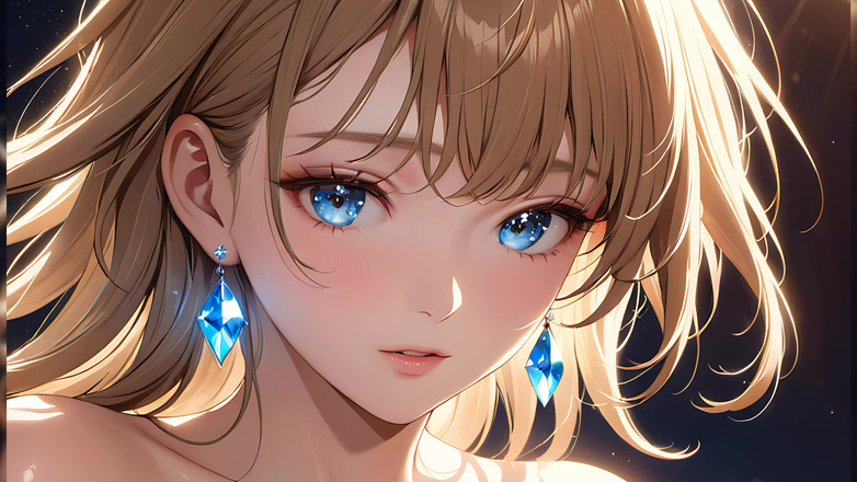 LustRender: Tichá radost: krásná mladá žena v kouzelném světle