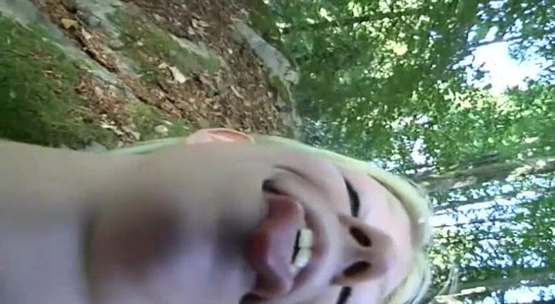 Fetish Desire: Lonely slave in fetish clothes walking in the woods