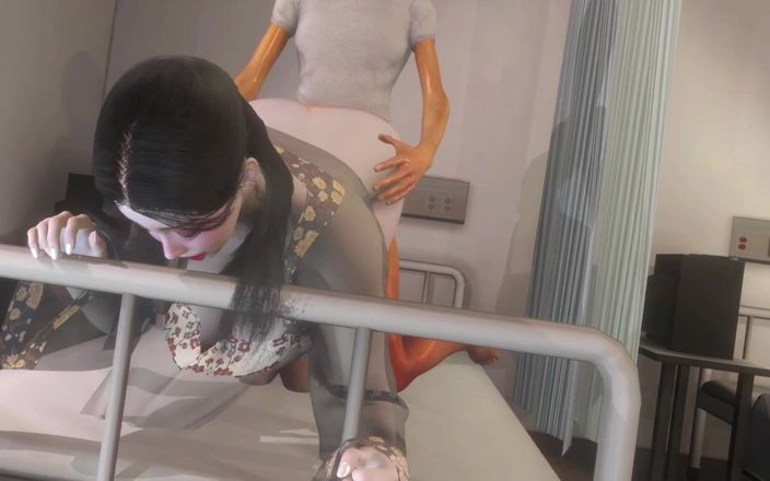 X Hentai: Une petite amie lubrique baise un vieux patient (p2) - animation 3D