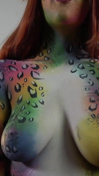 POV: Rainbow Leopard Body Paint Fuck Experience