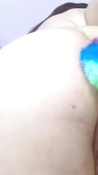 Beautiful Curvy Latina Plays with Her Ass by Putting an Anal Plug