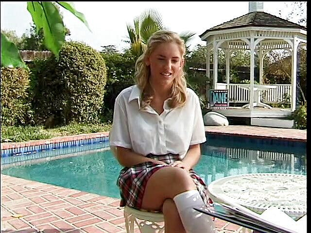 Back to School: Cute blonde teen pounded hard on her bed