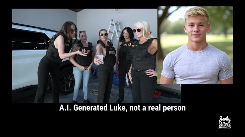 Jerky Wives: Cory Chase in Beatcops - Reverse Anal Gangbang