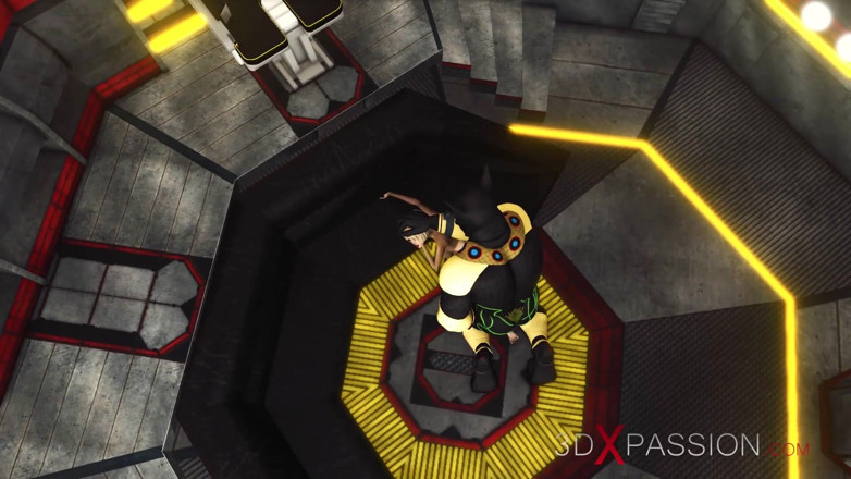 3dxpassion: Horny young blonde fucked hard by sci-fi anubis in the...