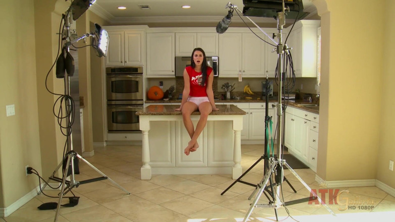 ATK Fans (Solo): Adorable brunette strips off and poses at casting