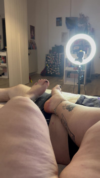 He Loves My Little Feet When I Massage His Dick