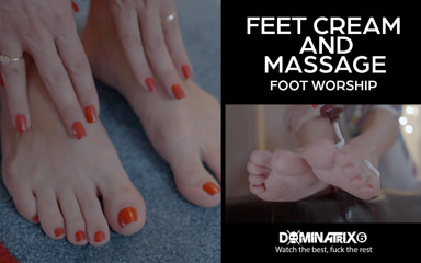 DOMINATRIX6: Voetencrème en massage voetaanbidding