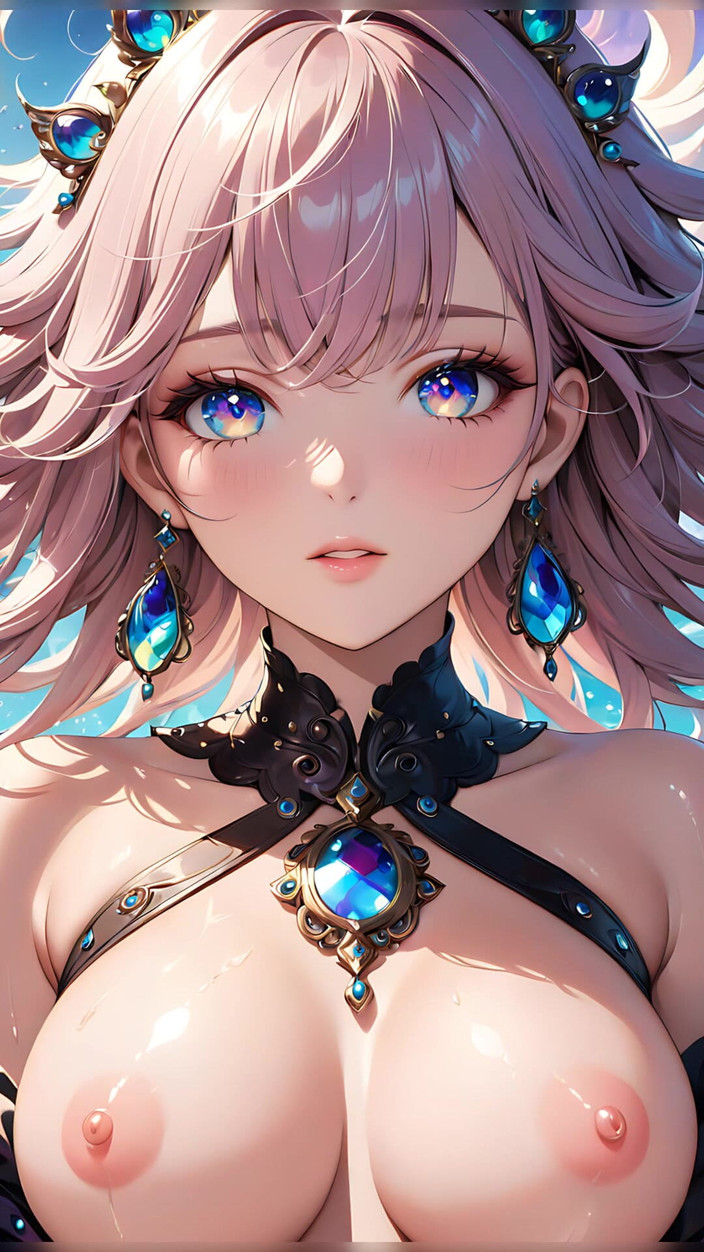 LustRender: Reflexiones de sueños: una hermosa joven con ojos iridiscentes