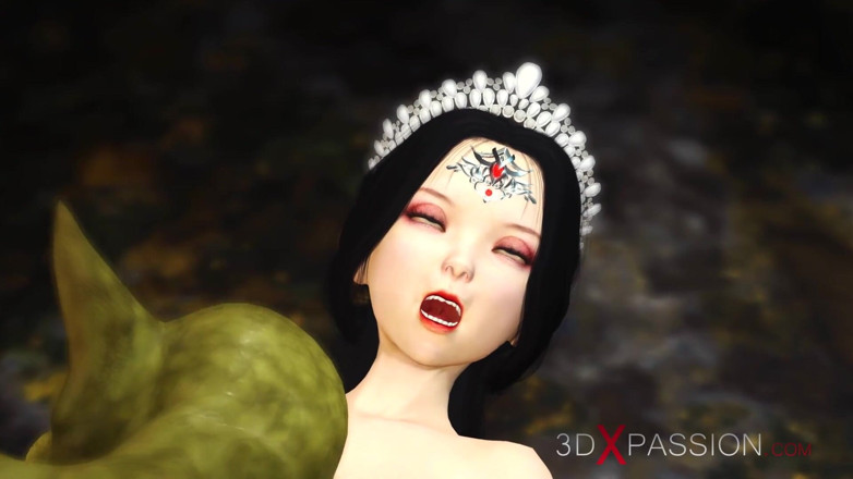 3dxpassion: Sex incitant! Frumoasa tânără regină este futută tare de un...