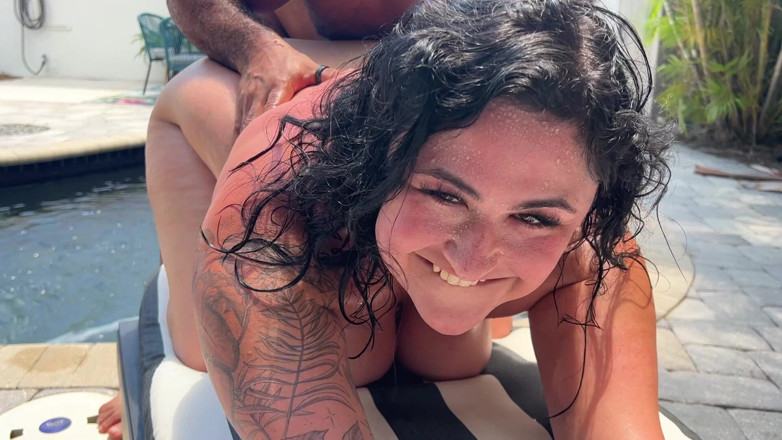 Josie Jaxxon: BBW Takes Monster Cock in Her Ass at the Pool
