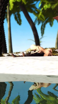 A super sexy horny blonde gets fucked by BBC in the desert island