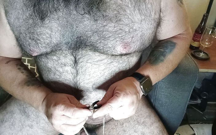 Monk3y Ming0: Hairy Bear Masturbating and Tasting My Own Cum
