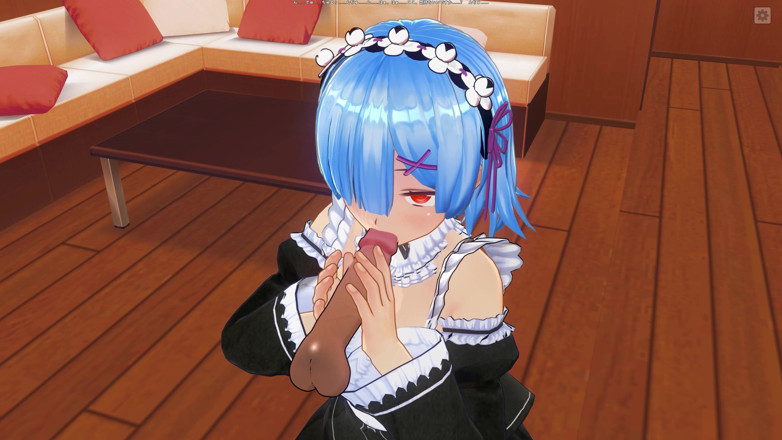 H3DC: 3D HENTAI. Rem blowjob close up