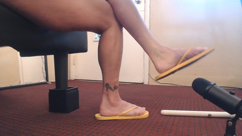 Abby Anna: Yellow flip flops ASMR