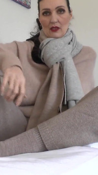 Intensive Smelly Sock Sniffing and Jerking off Your Cock in a Knitted Glove, JOI, POV