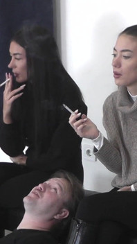 Olga and Natasa Smoking