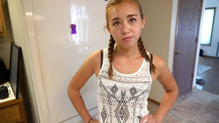 BrandiBraids: Неслухняна падчерка підкуповує вітчима за урок сексу