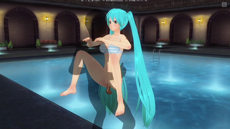 H3DC: 3D HENTAI. Miku fucks lifting pose
