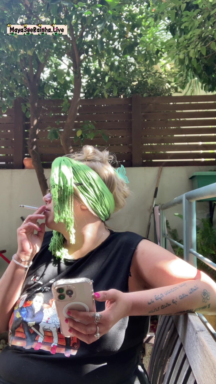 Goddess Maya3ee Rainha: Morning Outdoor Smoking Ritual - BBW Brazilian MILF Goddess