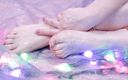 Arya Grander: Glitter foot fetish fantasies close up slowly relax video of...