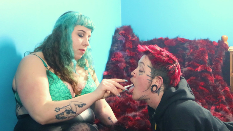 punkgoblin: Femdom &amp; T-Boy Human Ashtray