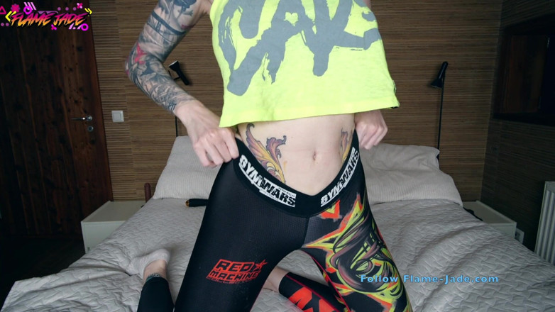 Flame Jade: I wanted to cum hard after gym so i recorded...