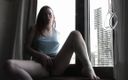 Lily O'Riley: Window Exhibitionist's Daylight Masturbation