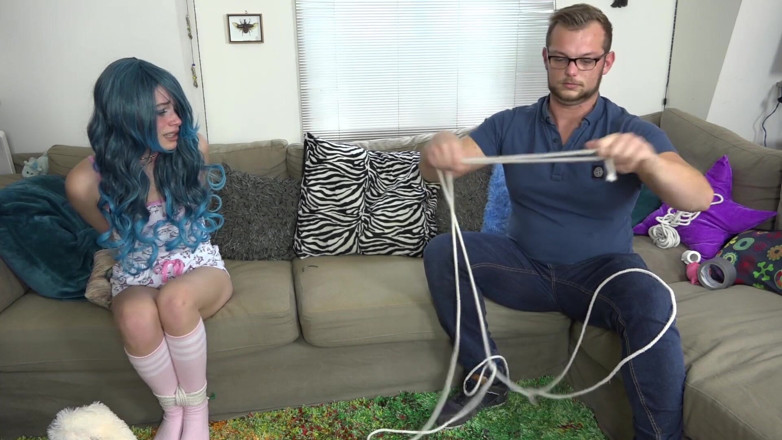 Restricting Ropes: Luna Grey - annoying Stepsister tied &amp; gagged