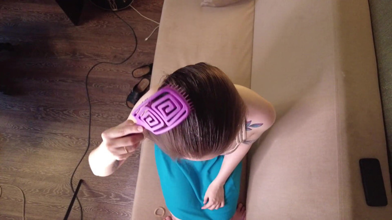 Stacy Moon: Cum on hair fetish compilation
