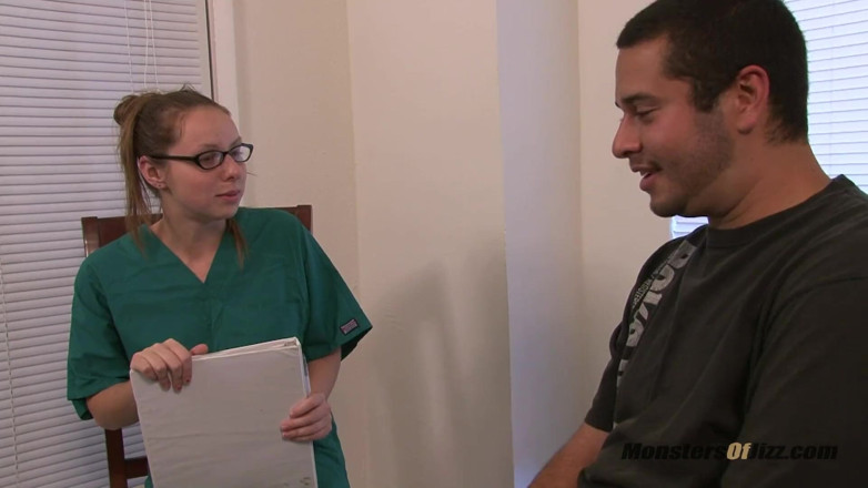 Monsters Of Jizz: Naughty Nurse Jerks Out Huge Sperm Sample