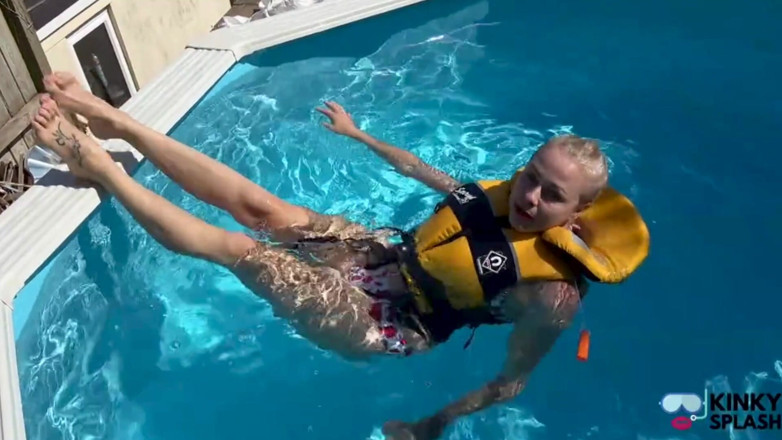 UKCuteGirl Lucy Lauren: Tight Lifejacket Tease - Bikini Brat in the Pool