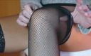 Gspot Productions: Removing boots &amp;amp; massaging feet &amp;amp; toes in stockings before removing &amp;amp; fingering...