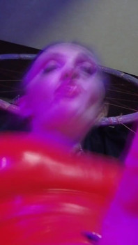 Red Rubber Dominatrix Eva Latex Femdom BDSM Solo Strapon Toys Big Ass MILF Fetish Hot Sexy