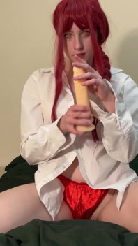 Anime Power Uwu Bed Ride - Dripping Dildo Playtime