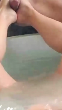 Stroking Your Hard Cock with My Tiny Feet.