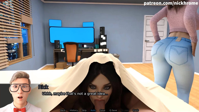 Visual Novels: SexBot 8 - my stepmom's friend sucks cock