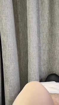 Mistress Fucks Her Slave Husband in the Ass with Her Feet and Rubs Her Juicy Pussy in Excitement