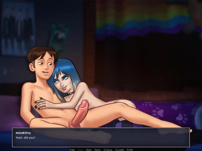 Miss Kitty 2K: Summertimesaga 69 med fantastiska Shemale (kvällens väg om till slut) - del 123