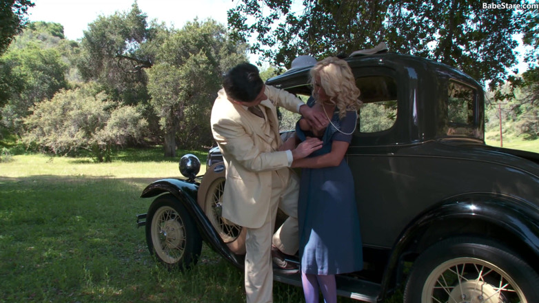 Babe Stare: Woman rides her man's car and cock