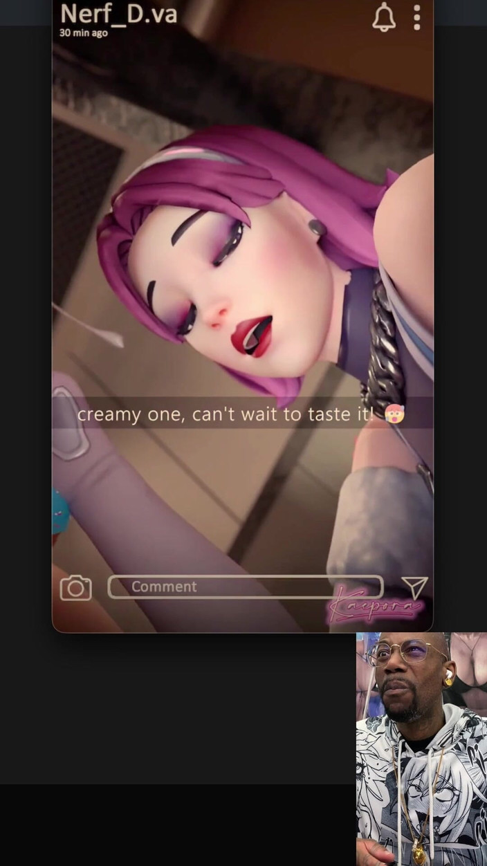 L6RD7BLU3 FUTA: Transgender weduwemaker anale neukt Sombra, transgender in gezicht, grote borsten...