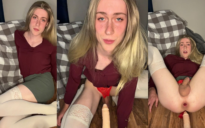Fembaby: Teen Femboy wird von einer maschine gefickt
