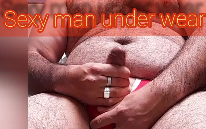 Sexy man underwear: Red jock masturbation