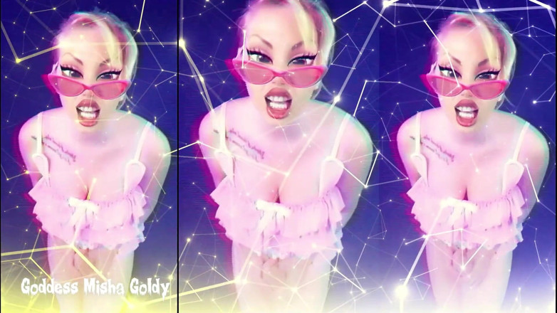 Goddess Misha Goldy: Get your clit out and jerk yourself off while I...