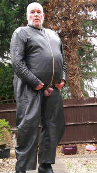 Leather Showing Cock and Balls