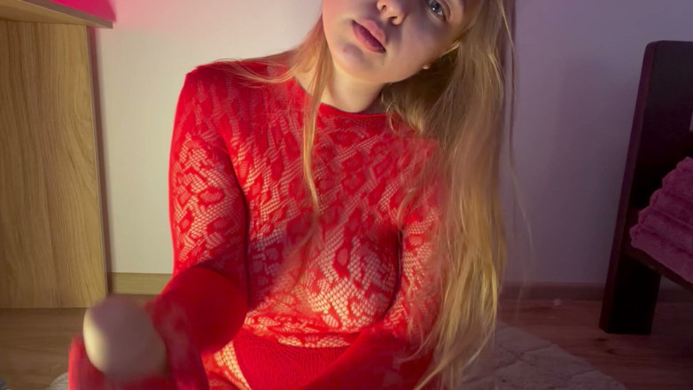 Jucie Lussie: Blowjob in Full Fishnet Bodysuit